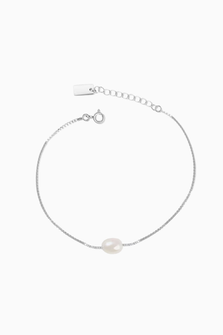 MASAKI Bilezik, 925 Ayar Gümüş ve Tatlı Su İncili Zarif ve Modern