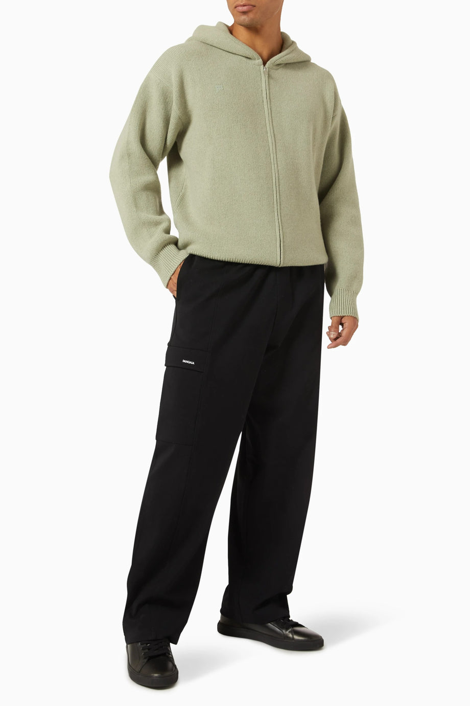 Geri Dönüştürülmüş Kaşmir DNA Fermuarlı Kapüşonlu Üst, %95 Kaşmir