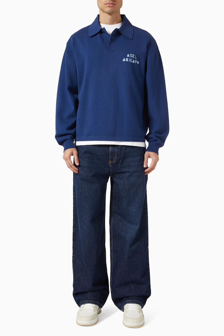 Frey Polo Merino Yün Karışımlı Kazak, Lacivert