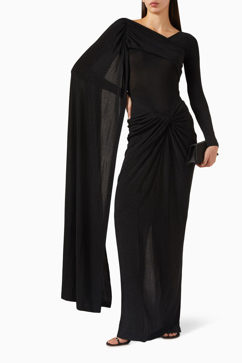 Kadın Silea Cape Maxi Jersey Elbise