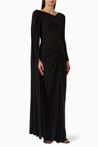 Kadın Silea Cape Maxi Jersey Elbise