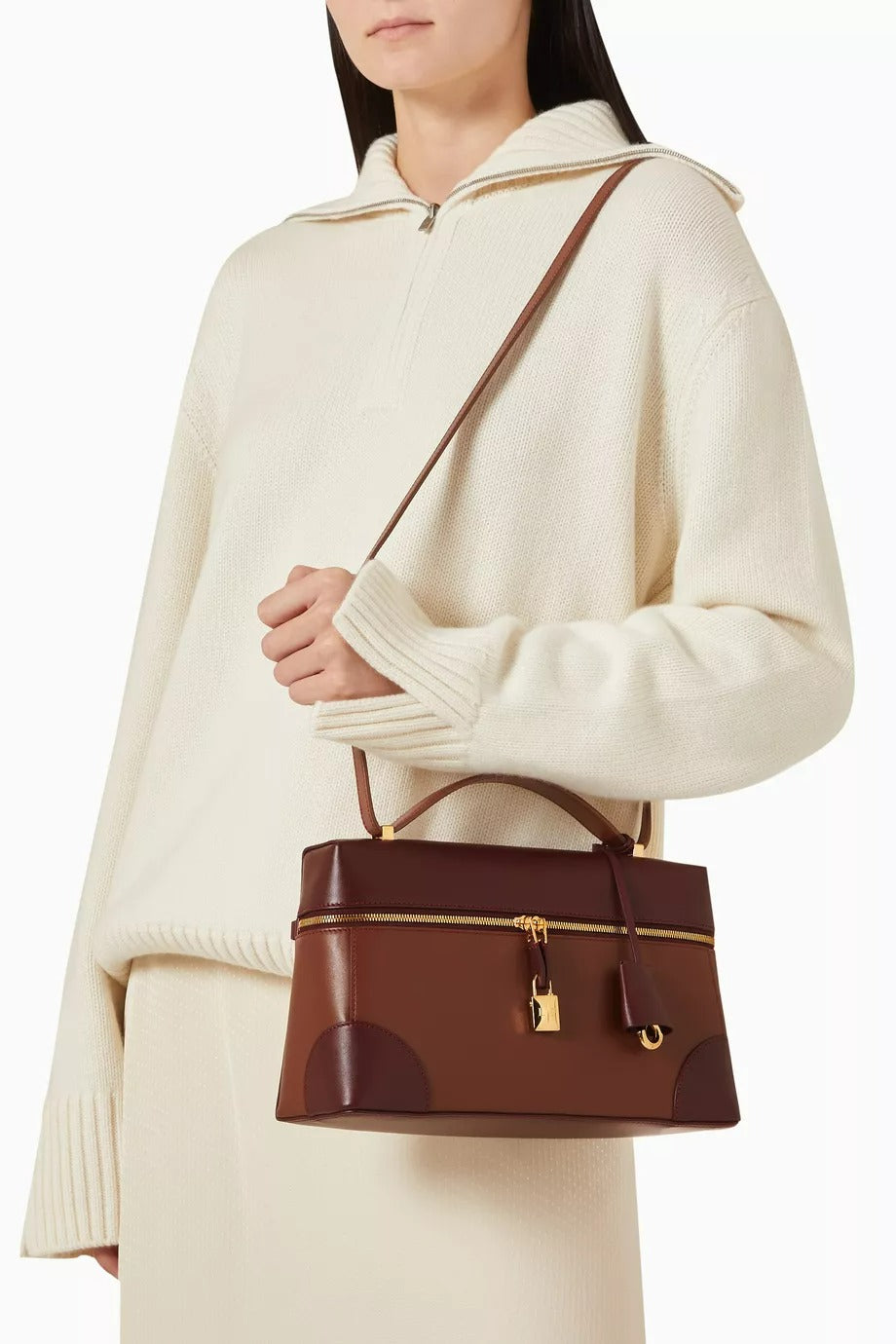 Exstra L27 Dana Derisi Omuz Çantası, Koyu Kırmızı