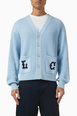 LC Cardigan, Pamuklu Hırka, Düğmeli Cepler ve Rahat Örgü, Açık Mavi