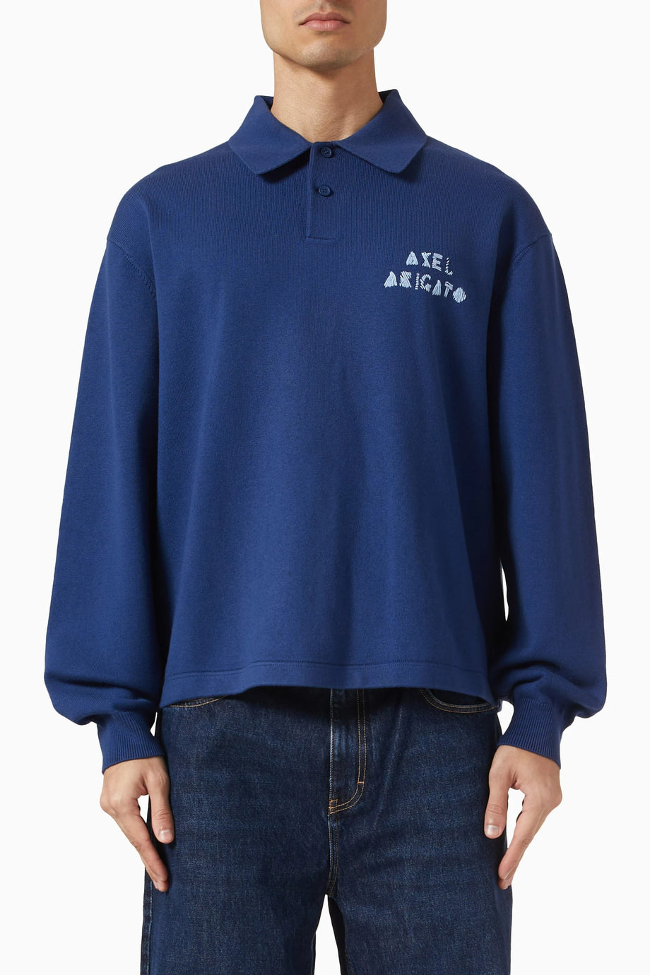 Frey Polo Merino Yün Karışımlı Kazak, Lacivert