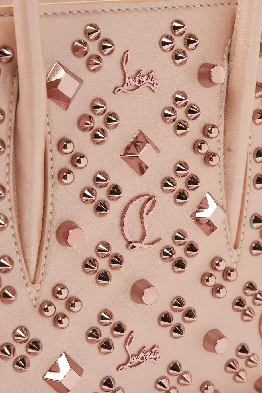 Mini Paloma Sedefli Deri Tote Çanta, Bej Zarif Tasarım