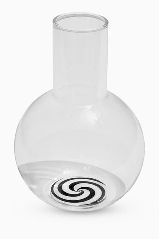 Swirl Siyah Borosilikat Cam El Yapımı Karaf 1.5L