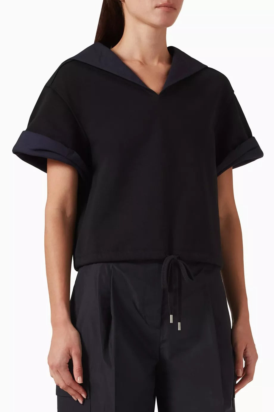 Sailor Yaka French Terry Kadın Sweatshirt