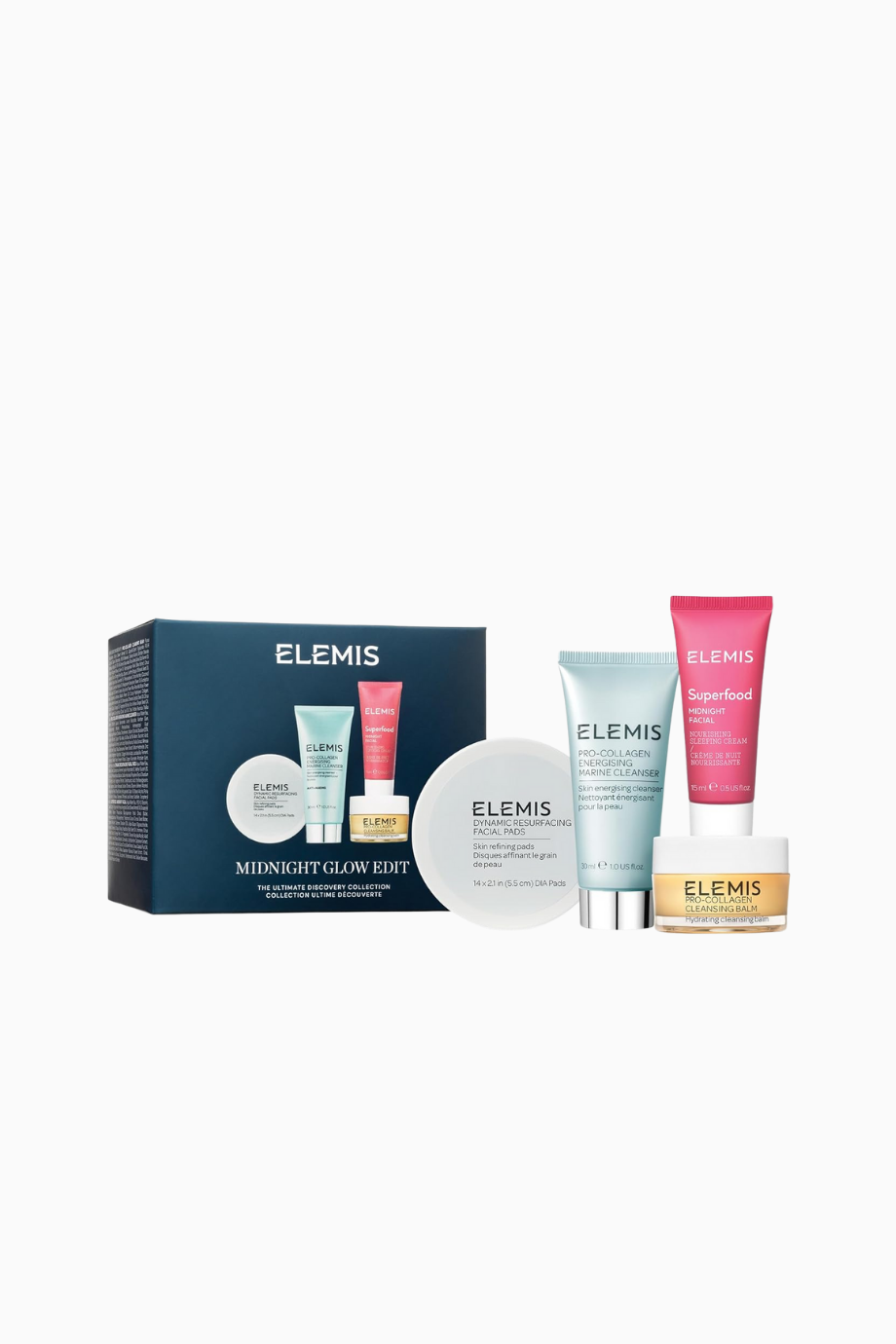 Midnight Glow Hediye Seti, Superfood Midnight Facial, Pro-Collagen Marine Cleanser & Balsam