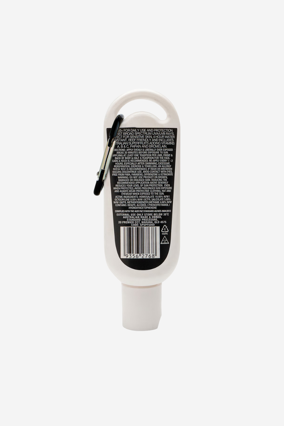 SPF 50+ Güneş Kremi, Suya Dayanıklı 60ml, Organik