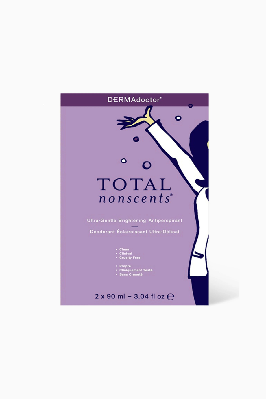 Total Nonscents Aydınlatıcı Ter Önleyici Değer Paketi 2x90 ml, Hassas Ciltler İçin