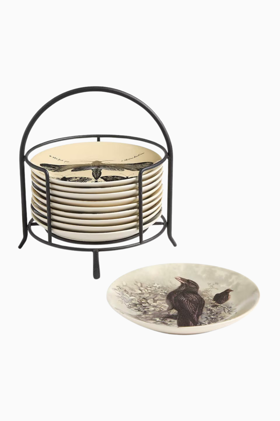 Cadılar Bayramı 6" Standlı Meze Tabağı, 10'lu Set, El Yapımı Seramik