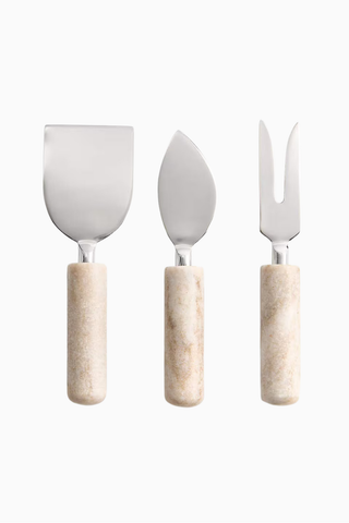 Toskana Mermer Peynir Bıçağı 3'lü Set, Şık ve Fonksiyonel