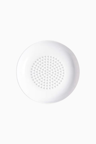 Beyaz Seramik Sarımsak Rendeleme Özellikli Tabak, Çok Amaçlı Porselen