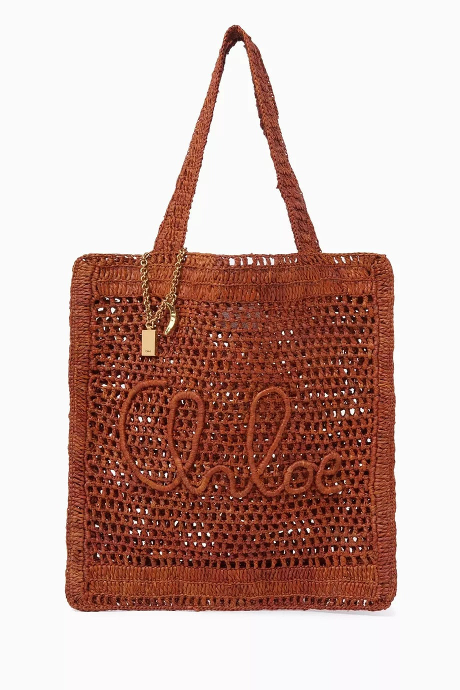 Summer Banana Raffia Tote, Çift Kulplu, İşlemeli Logo ve Altın Tonlu Detaylı Plaj Çantası