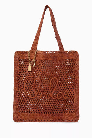 Summer Banana Raffia Tote, Çift Kulplu, İşlemeli Logo ve Altın Tonlu Detaylı Plaj Çantası