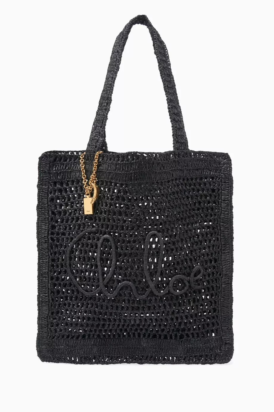Summer Banana Raffia Tote, Çift Kulplu, İşlemeli Logo ve Altın Tonlu Detaylı Plaj Çantası