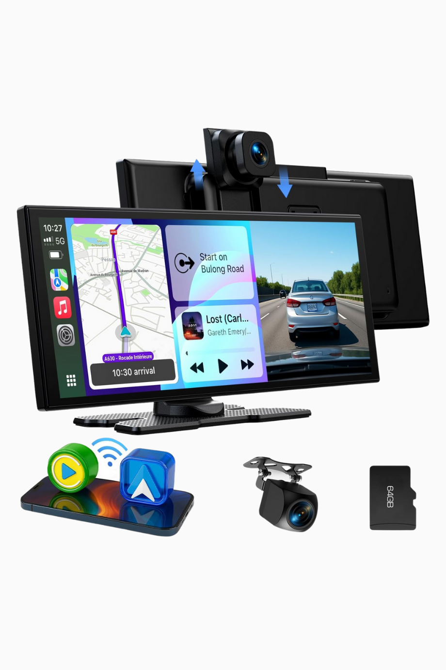 10,25” Kablosuz CarPlay Android Araç Ekranı