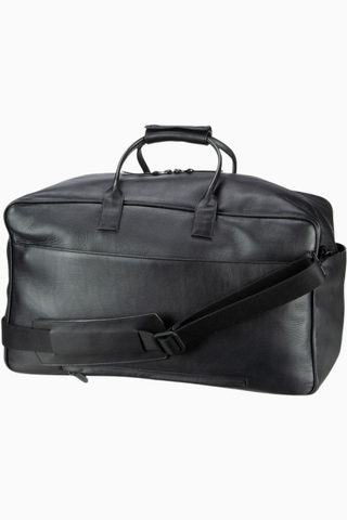 Canary Deri Seyahat Çantası, Dizüstü Bölmeli, Siyah, El Bagajı Boyutu