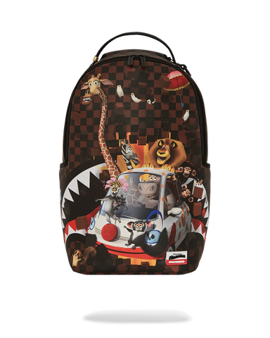 Madagaskar Kare Smash DLXSV Sırt Çantası, PVC Kadife Laptop Bölmeli