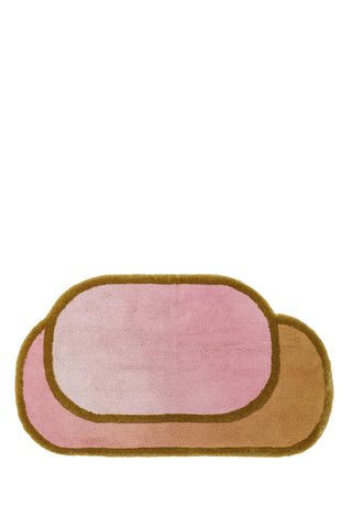 Boudoir Banyo Paspası, Pembe ve Altın Işıltılı