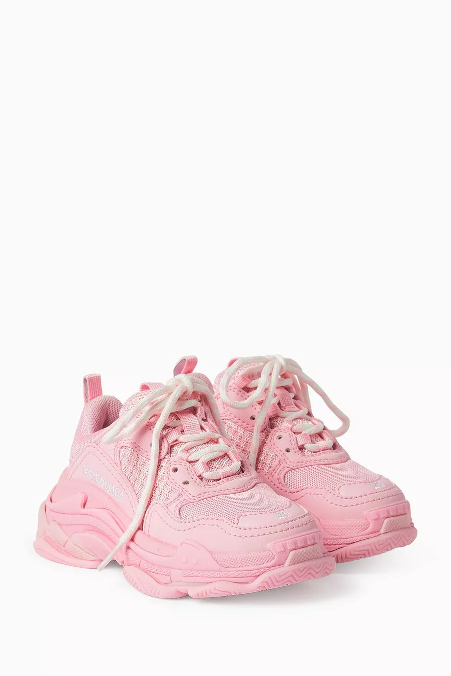 Triple S Çocuk Sneakers, File & Sentetik, Kalın Tabanlı Lüks Spor Ayakkabı