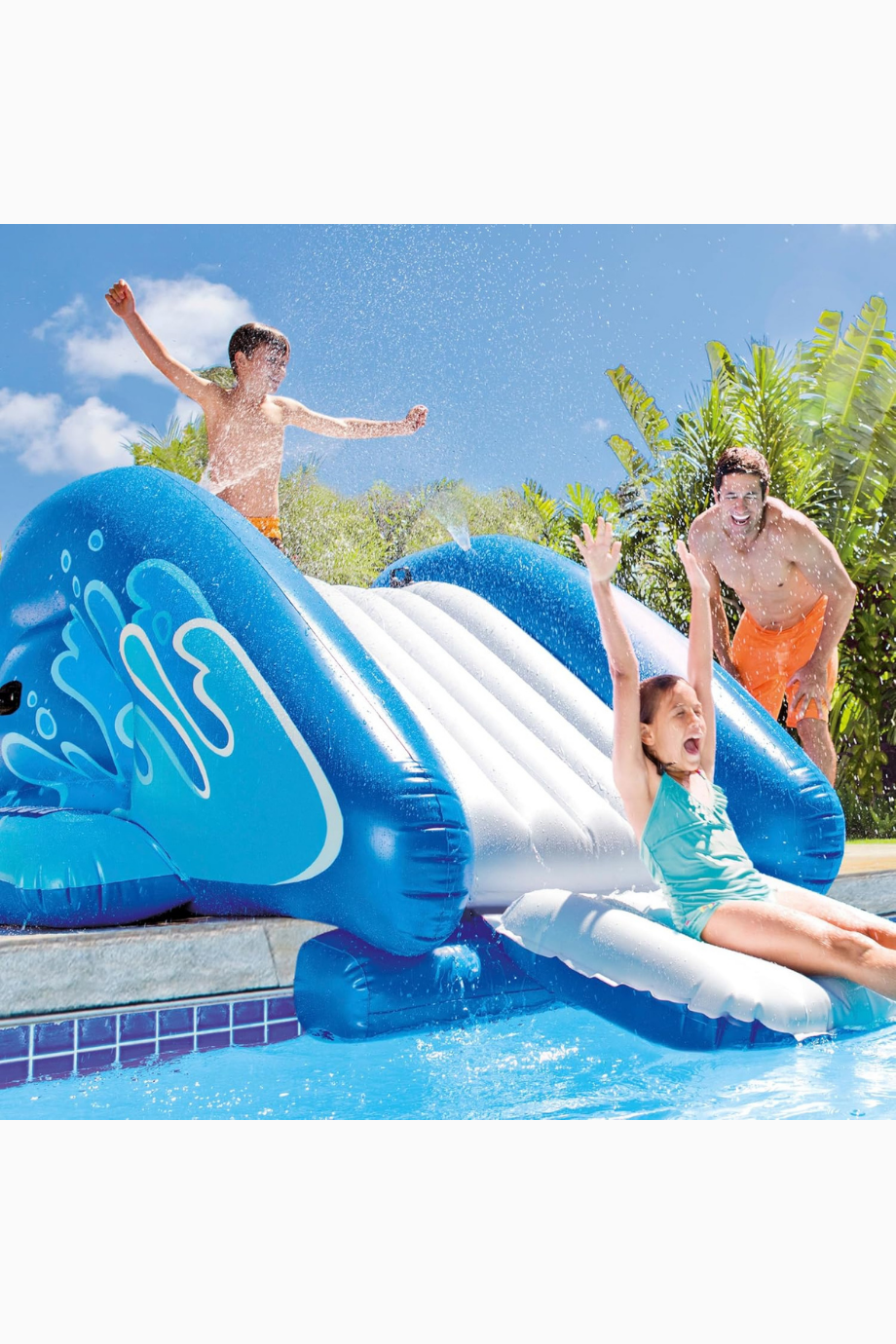 Şişme Su Kaydırağı, Büyük Boy ve Dayanıklı Plastik, 333x206x117 cm