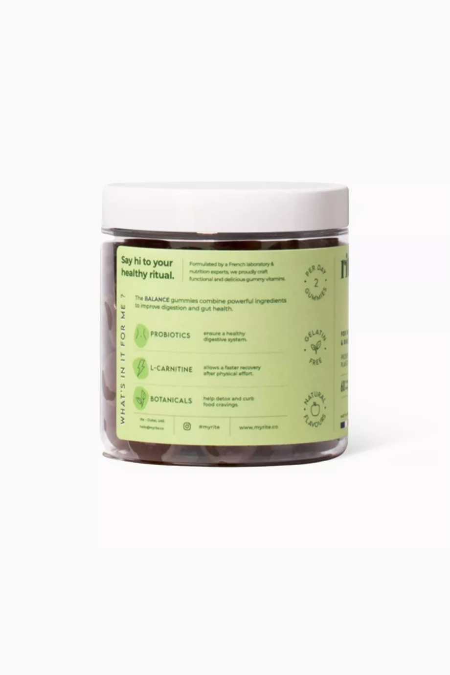 Şekersiz Balance Sakızları 60 Adet, Probiyotik ve Bitki Özlü Vegan Jöle