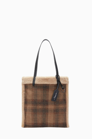 Kadın Slim Tote Omuz Çantası, Kuzu Derisi