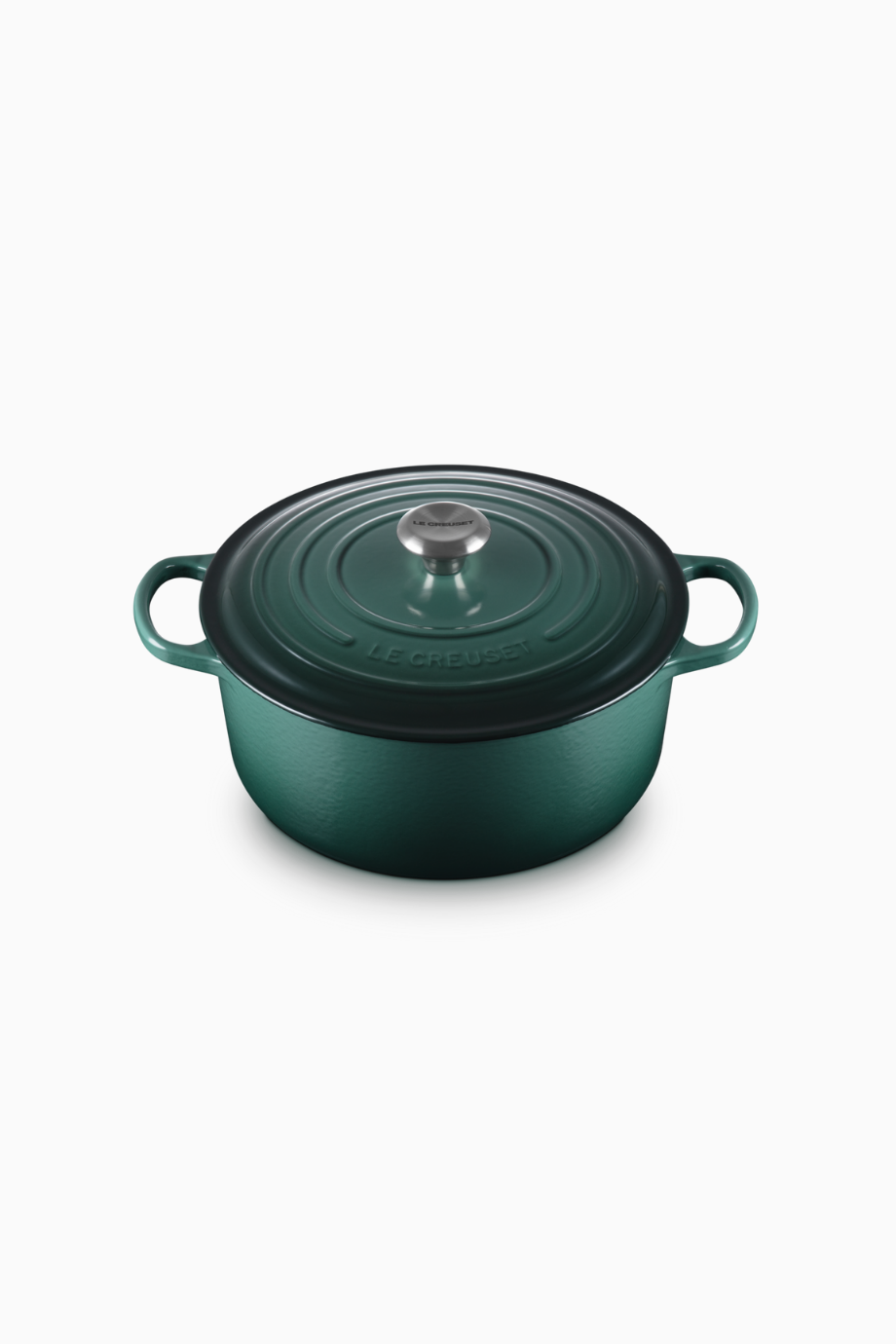 Yuvarlak Döküm Demir Tencere,  Emaye İç Yüzeyli, Isıya Dayanıklı Kapak, Fransız Üretim