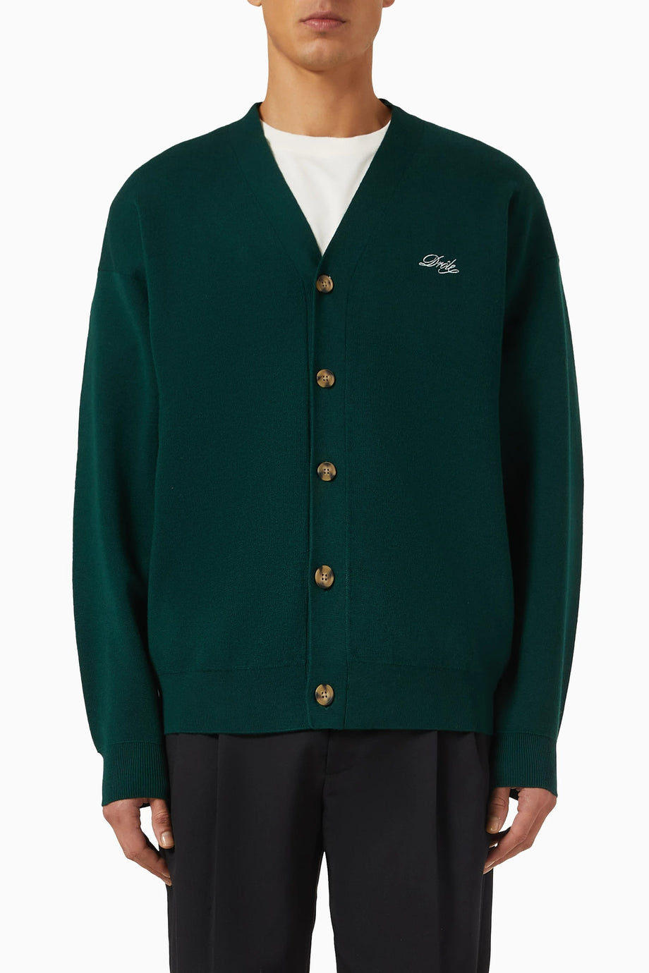 Le Cardigan Hırka, Yünlü, Koyu Yeşil, Hafif ve Rahat