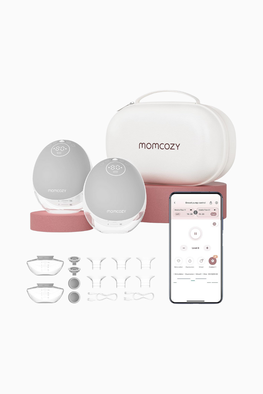 M9 Eller Serbest Göğüs Pompası, Mobil Flow, Uygulama Kontrollü Elektrikli Pompa