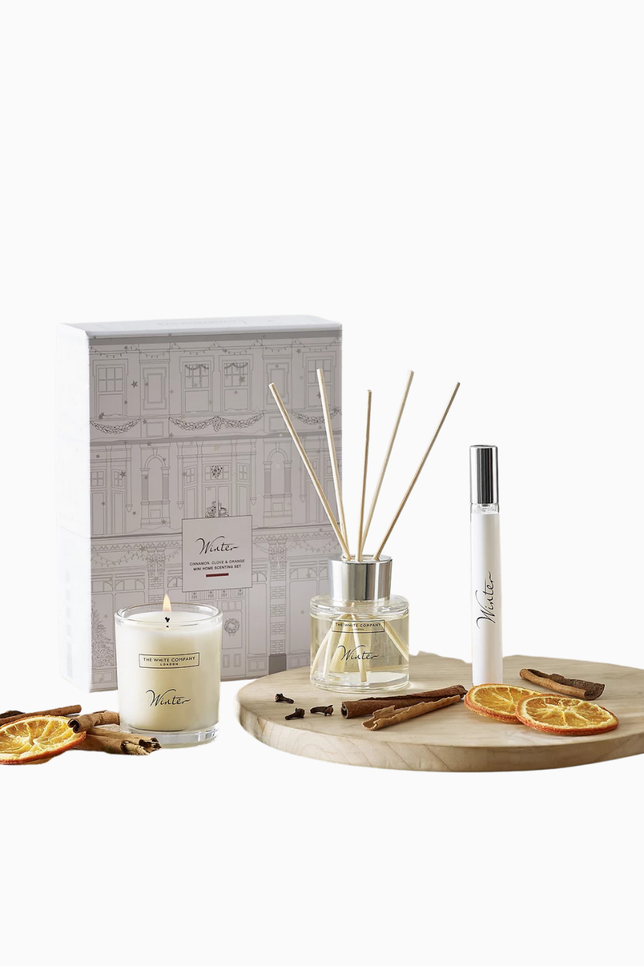 Winter Mini Ev Koku Seti, Mini Difüzör, Ev Spreyi ve Mum