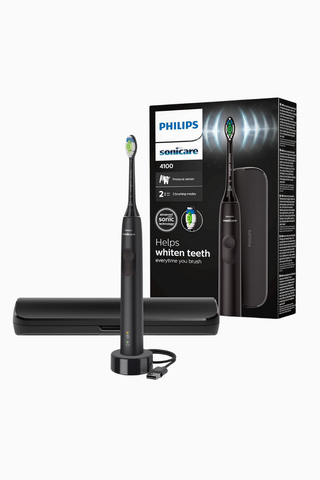 Sonicare 4100 Siyah Elektrikli Diş Fırçası ve Beyazlatıcı Başlık