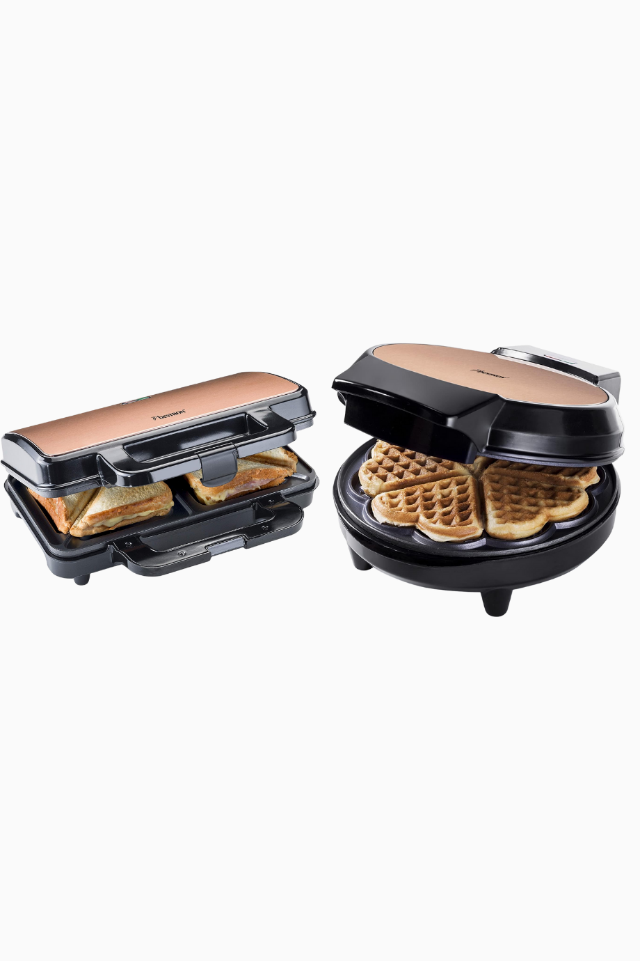 Copper Koleksiyonu Retro Tost Makinesi ve Waffle Makinesi