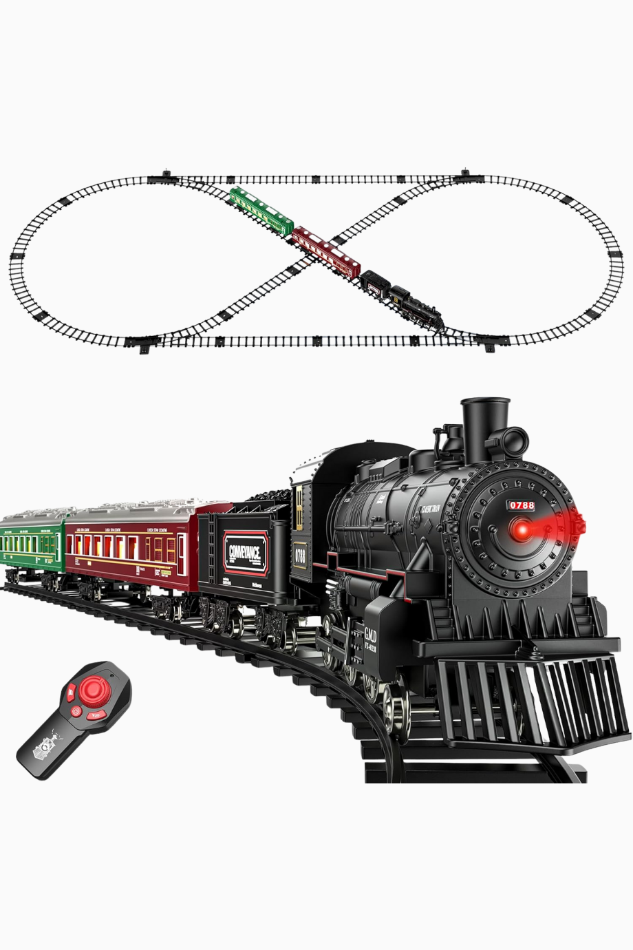 Uzaktan Kumandalı Buharlı Noel Treni Seti