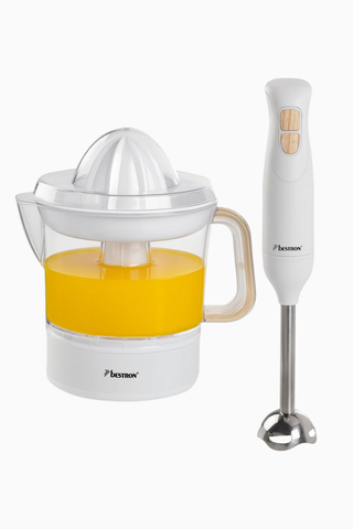 Nordic Home Elektrikli Retro Meyve Sıkacağı & El Blender Seti