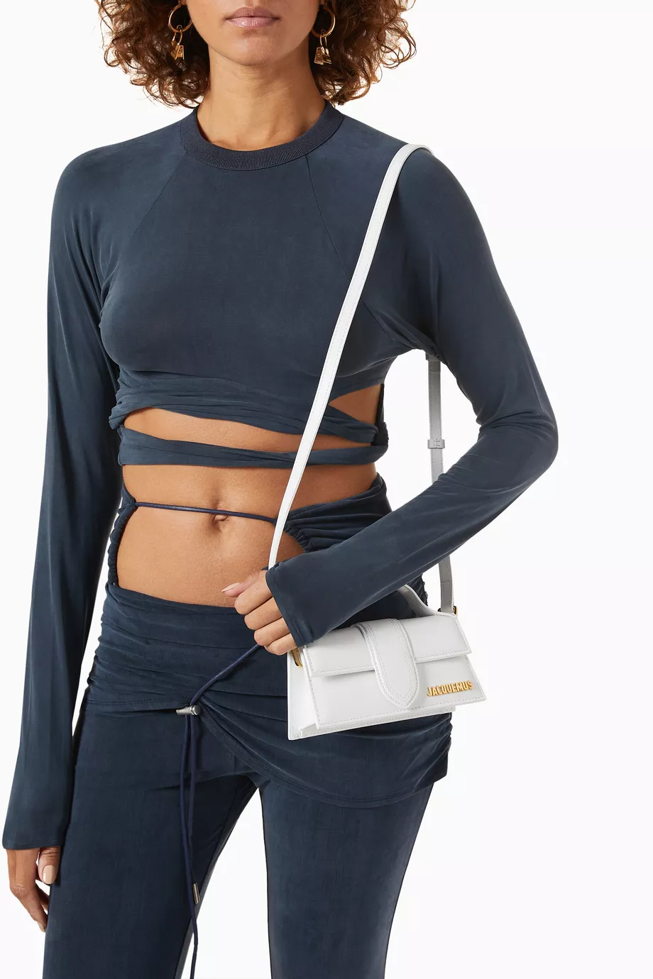 Le Bambino Mini Deri Tote Çanta, Manyetik Kapak, Altın Tonlu Logo