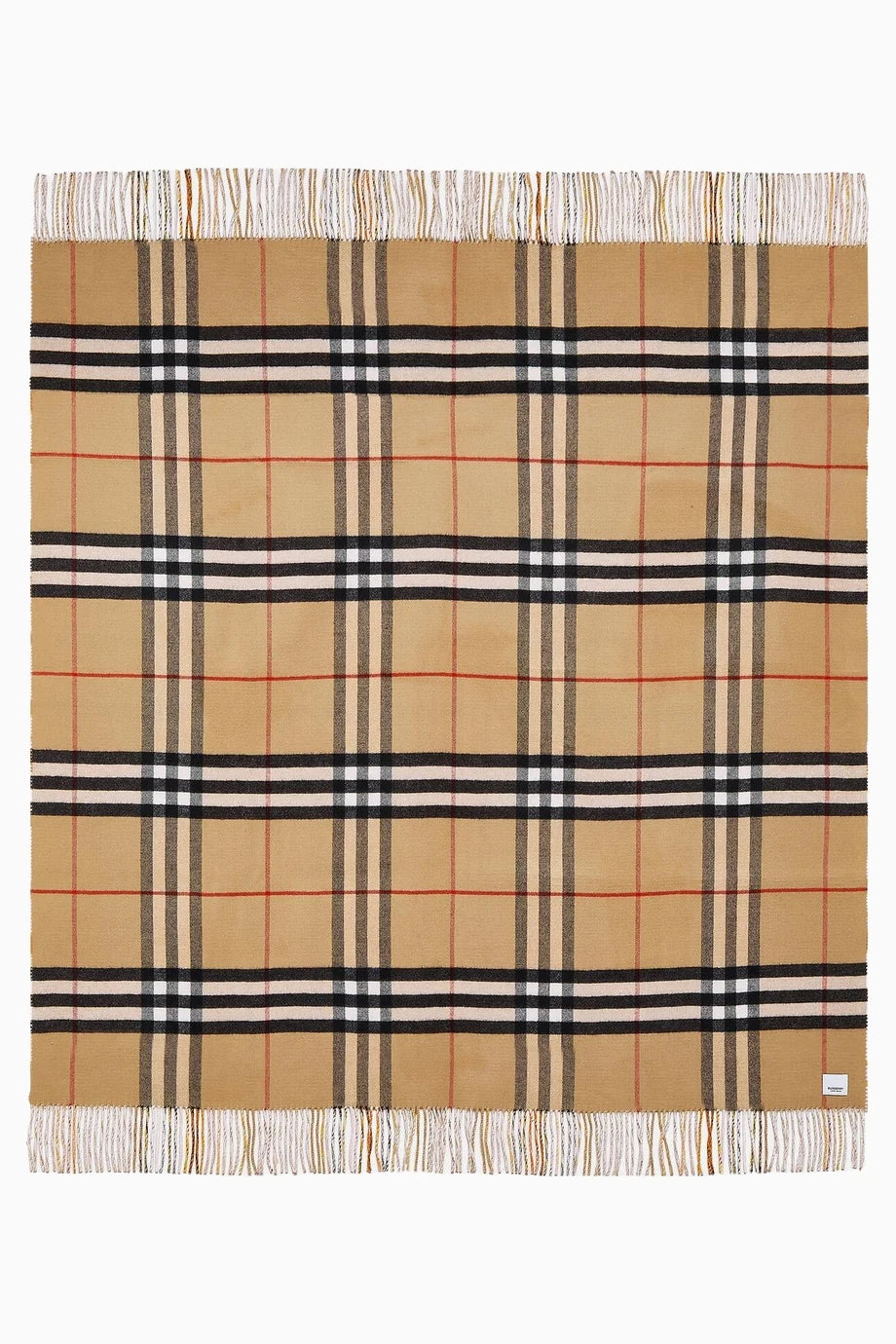 Check Çift Taraflı, Yün Kaşmir Karışımlı Lüks Battaniye