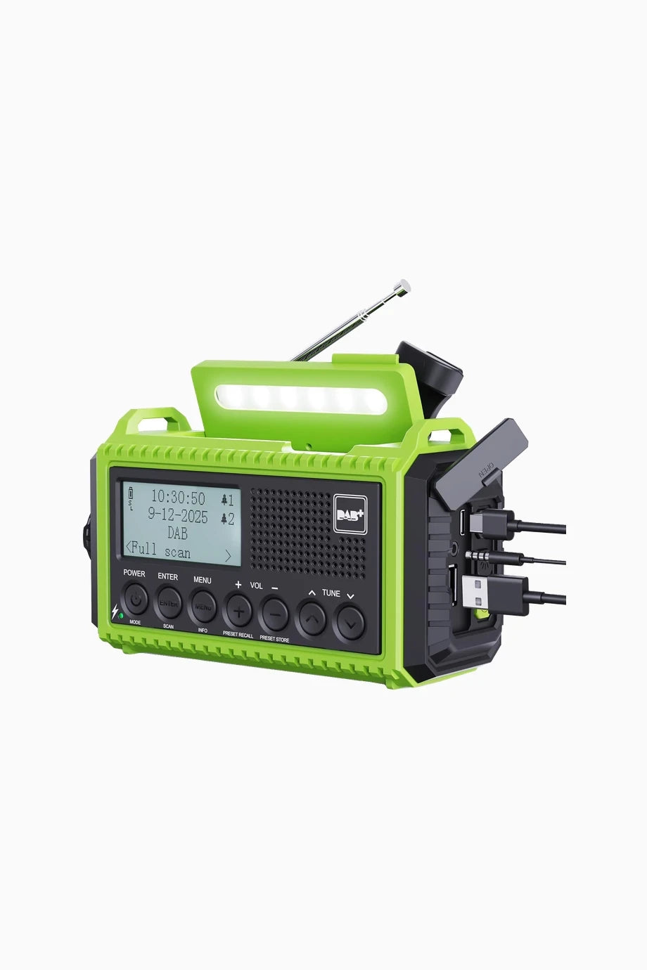 DAB/DAB+/FM 5000 mAh Güneş Enerjili Dijital Acil Durum Radyosu