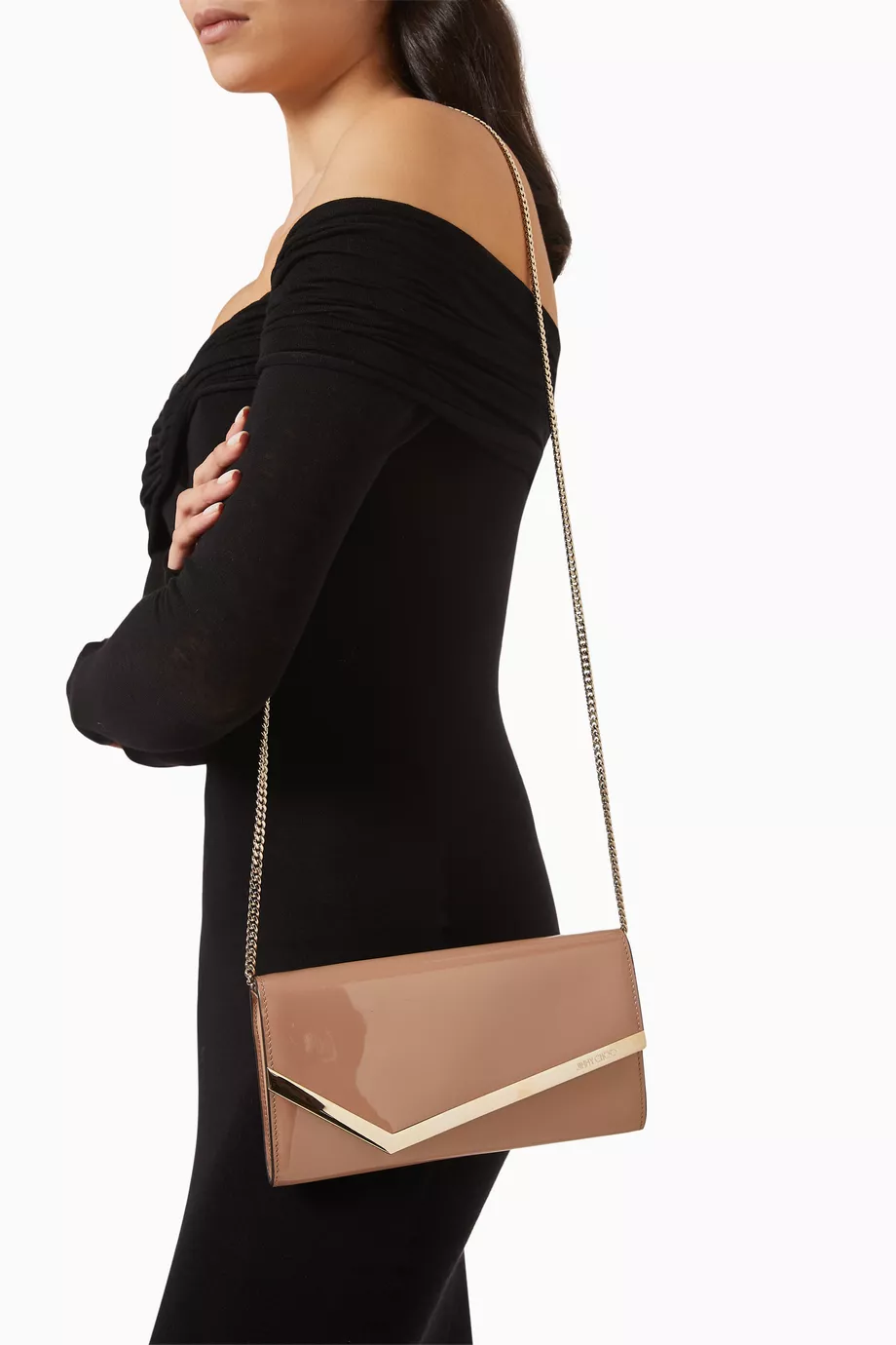 Emmie Patent Deri El Çantası, Rugan, Zarif ve Modern