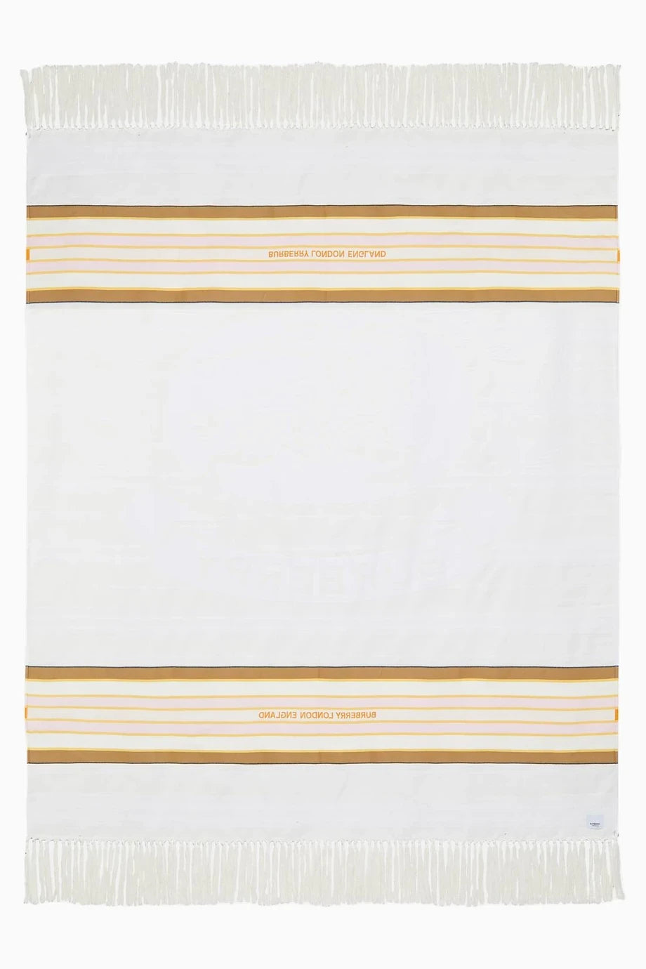 Çizgili Pamuklu Püsküllü, İtalyan Tasarımı Lüks Dekoratif Battaniye