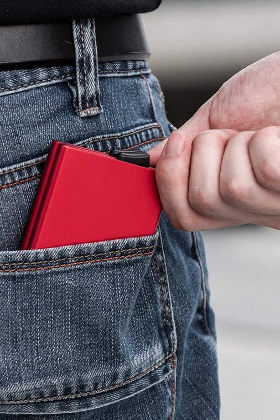 RFID NFC Korumalı Metal Çift Kartlı Minimal Erkek Kartlık Cüzdan