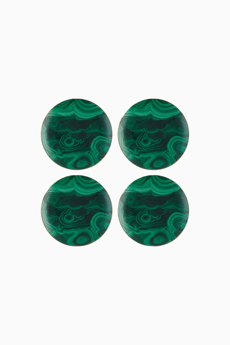 Malachite 4’lü Porselen Canape Tabağı