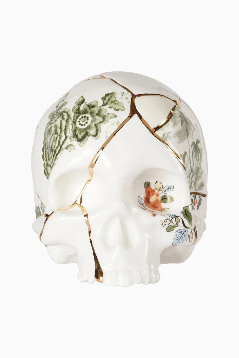 Kintsugi Skull Porselen Dekoratif Tasarım Obje