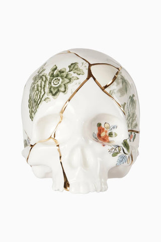 Kintsugi Skull Porselen Dekoratif Tasarım Obje