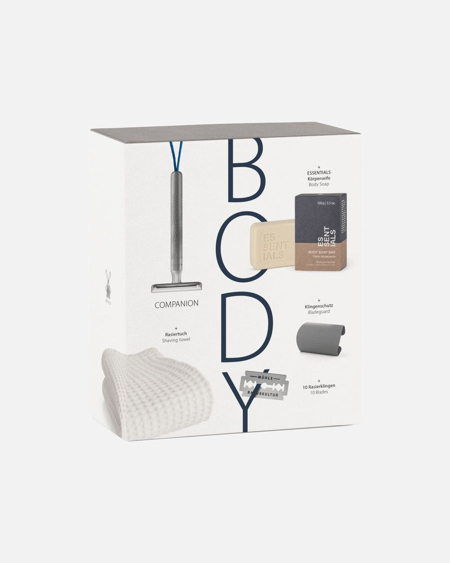 Companion Body Unisex Vücut Bakım Seti, Tıraş Bıçağı, Bez ve Sabun İçeren Lüks Set