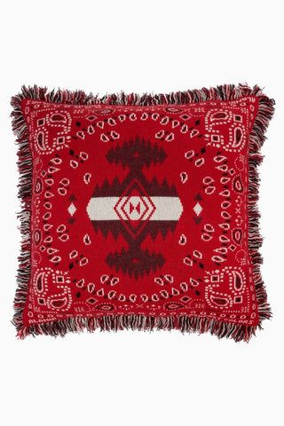 Bandana Jakarlı Kaşmir Yün Karışımlı, İtalyan Tasarımı Dekoratif Kırlent
