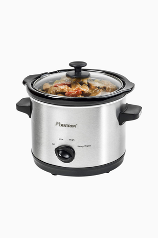 1.5 L Slow Cooker Kompakt 2 Kişilik Yavaş Pişirici 120W Silver