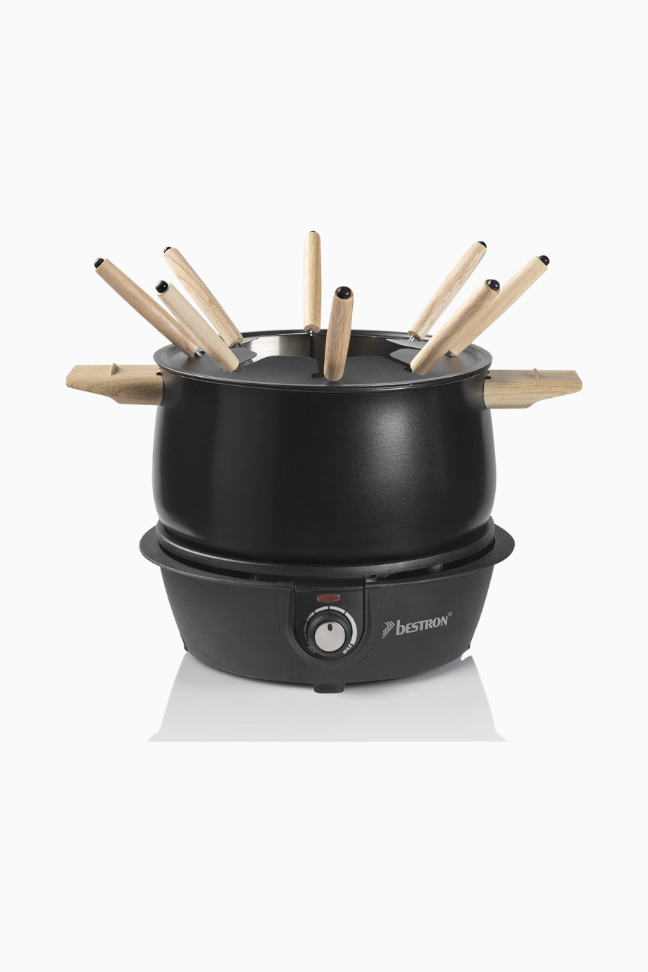 8 Kişilik Elektrikli Fondü Seti 1500W Siyah-Ahşap