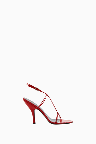 Mixer 115 Kırmızı Deri Sandalet, 115mm Yüksek Topuklu Zarif Tasarım